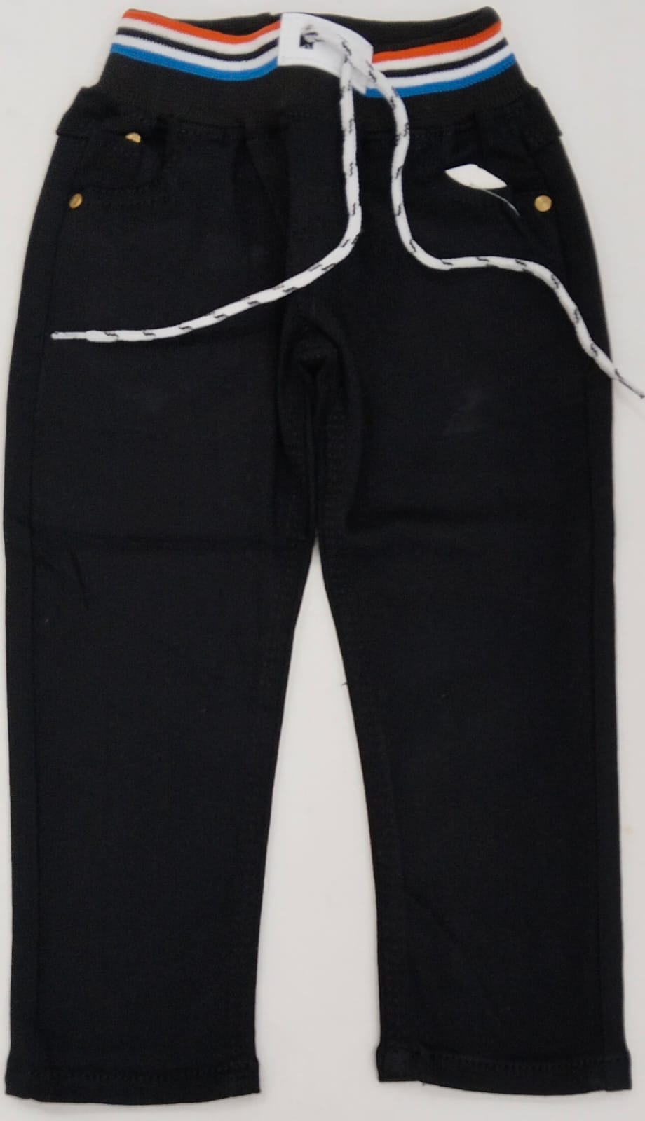 Boys Stretch Pant with Elastic Waist-Black