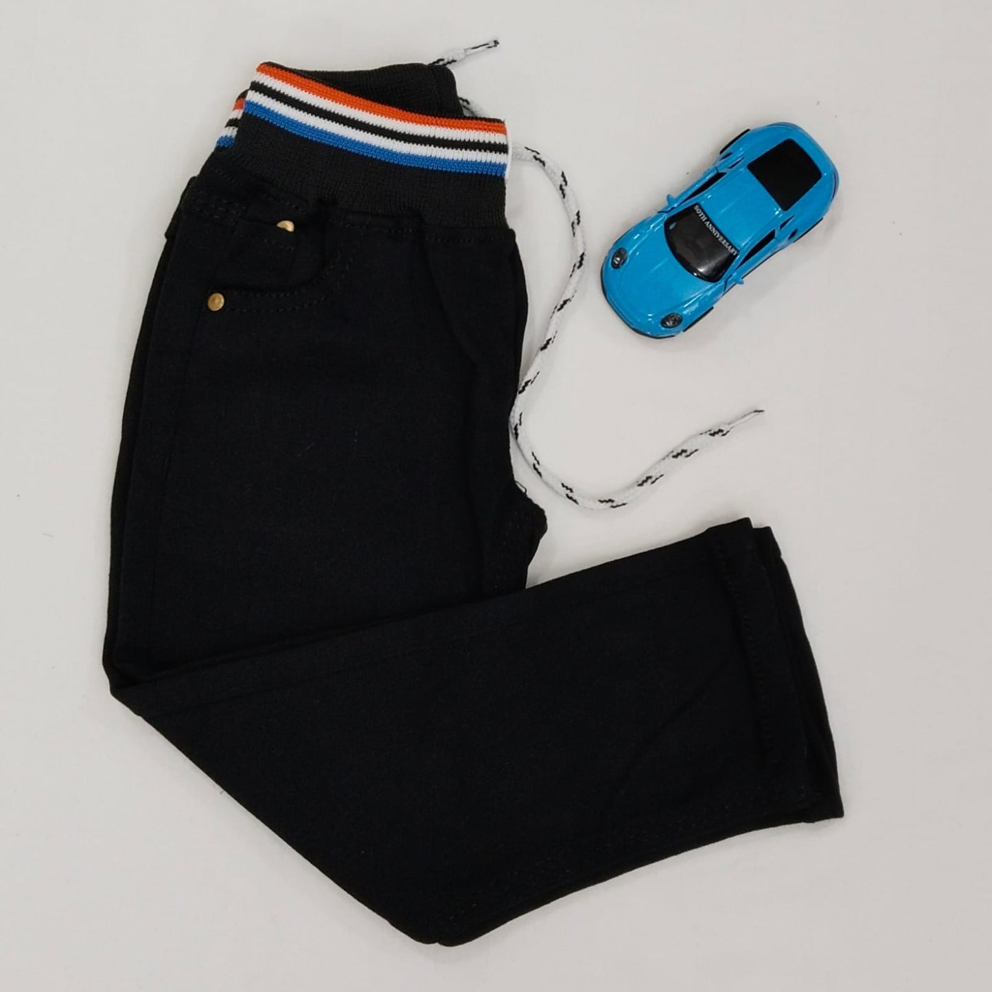 Boys Stretch Pant with Elastic Waist-Black