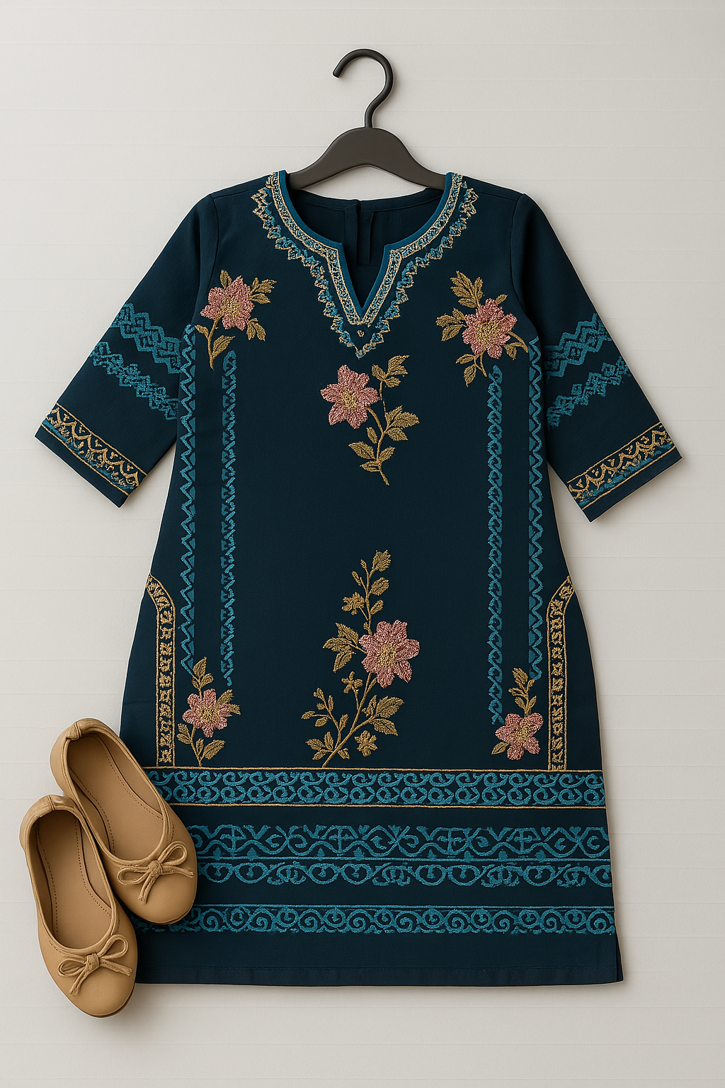 Embroidered Kameez and Trouser