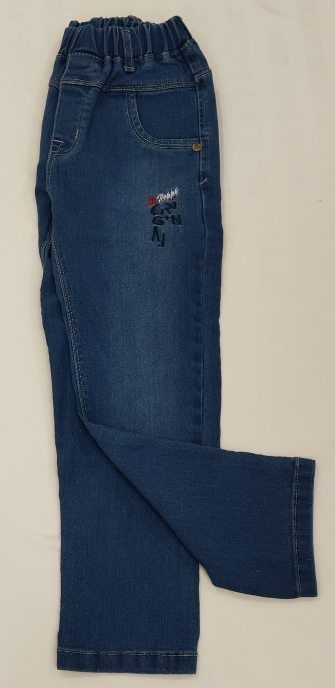 Boys' Dark Blue Stretchable Denim Jeans