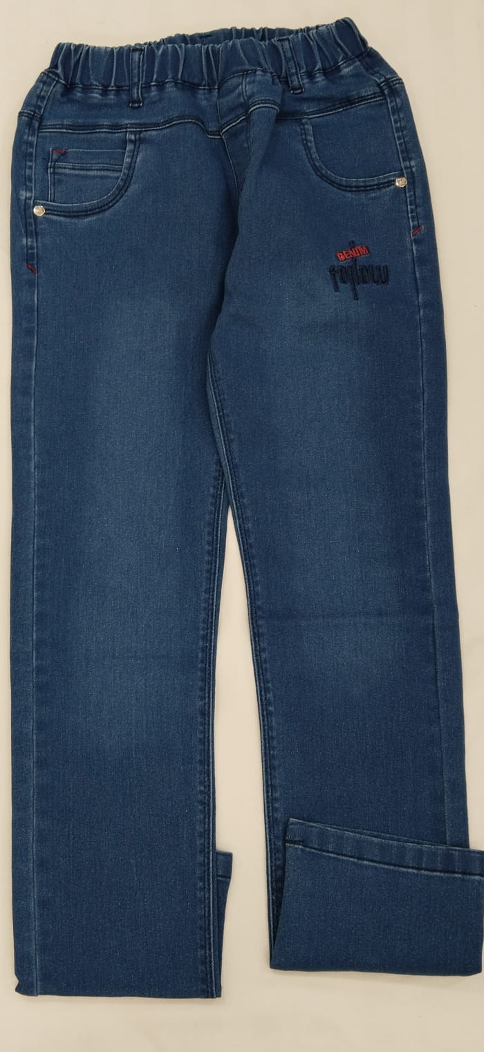 Boys Stretchable Denim Jeans- Blue