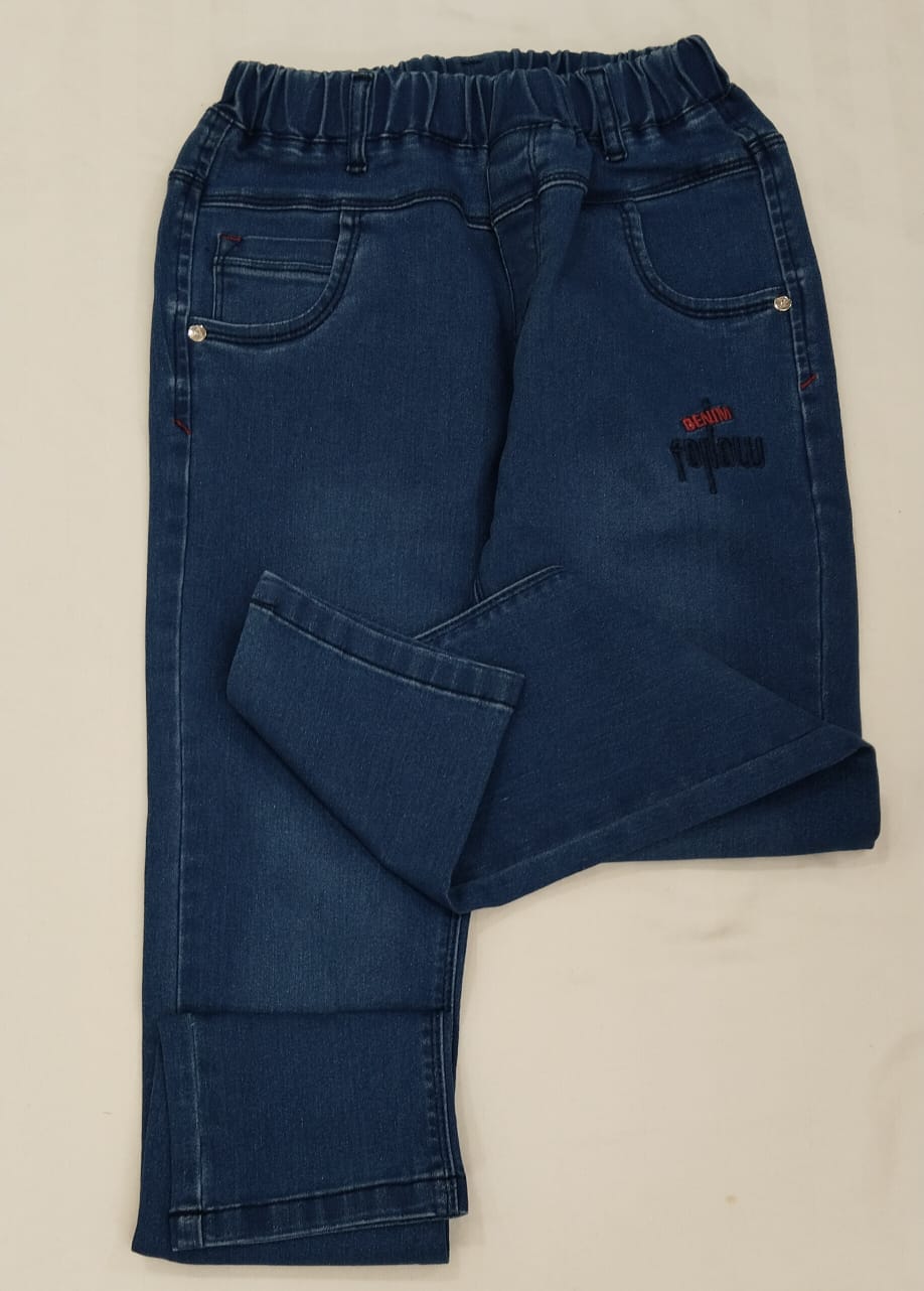 Boys Stretchable Denim Jeans- Blue