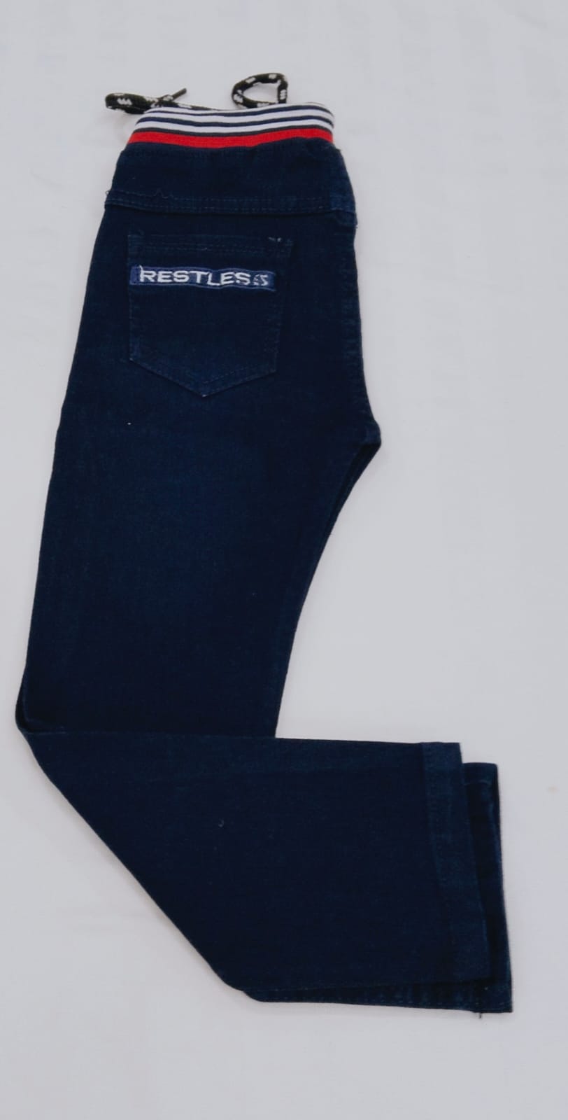 Boys Denim Jeans with Elastic Waist- Blue